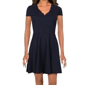 B. Darlin | Junior Women's Solid Navy A-Line Mini Length Dress (Size 7/8)
